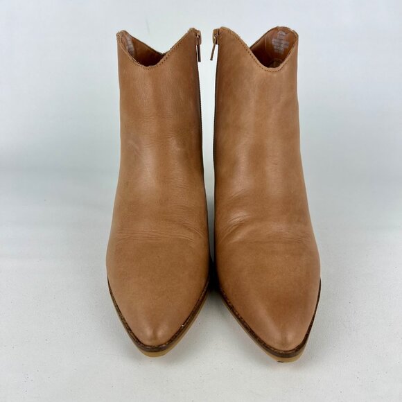 Lucky Brand Womens Cosmio Western Booties Brown Leather Block Heel size 9.5M - Picture 2 of 16